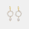 Gold-Plated Mother-of-Pearl Dangle Earrings